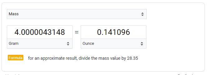convert grams to ounces