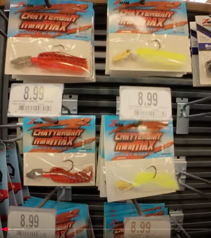 Z-man Chatter bait Mini-Max at Cabelas.