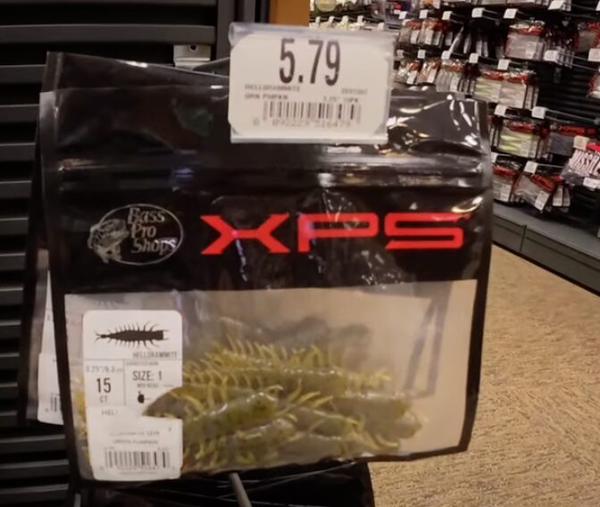 Image of hellgrammite lures at Cabela's